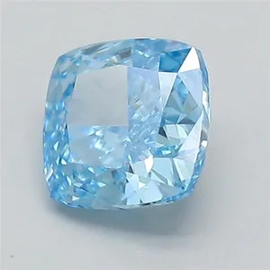 0.7ct CUSHION Fancy Vivid Blue VS1 Coloured Lab diamond