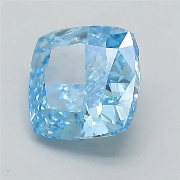 0.7ct CUSHION Fancy Vivid Blue VS1 Coloured Lab diamond