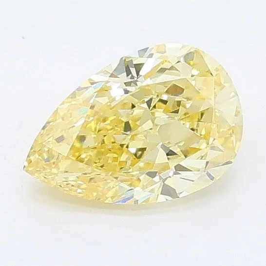 0.93ct PEAR Fancy Intense Yellow VS1 Coloured Lab diamond
