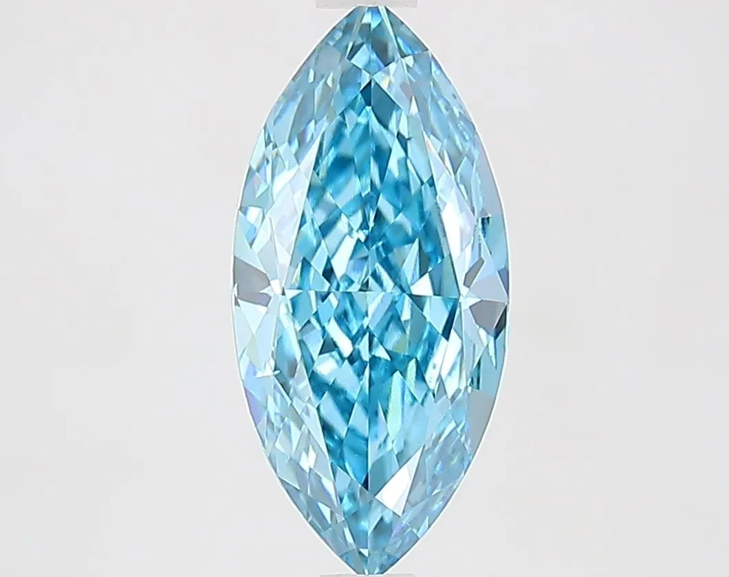 2.01ct MARQUISE Fancy Vivid Blue VVS2 Coloured Lab diamond