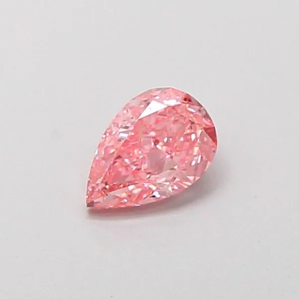 0.46ct PEAR Fancy Vivid Pink VVS2 Coloured Lab diamond