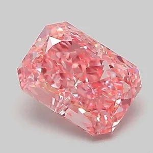 1.08ct RADIANT Fancy Vivid Pink VVS2 Coloured Lab diamond