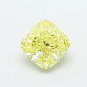 1.01ct CUSHION Fancy Intense Yellow VVS2 Coloured Lab diamond