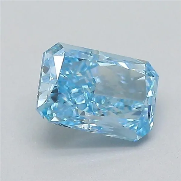 0.56ct RADIANT Fancy Vivid Blue VVS2 Coloured Lab diamond