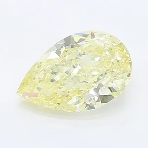 0.81ct PEAR Fancy Light Yellow VS1 Coloured Lab diamond