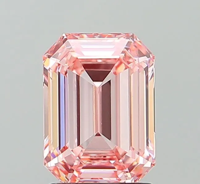 1.94ct EMERALD Fancy Intense Pink VVS2 Coloured Lab diamond