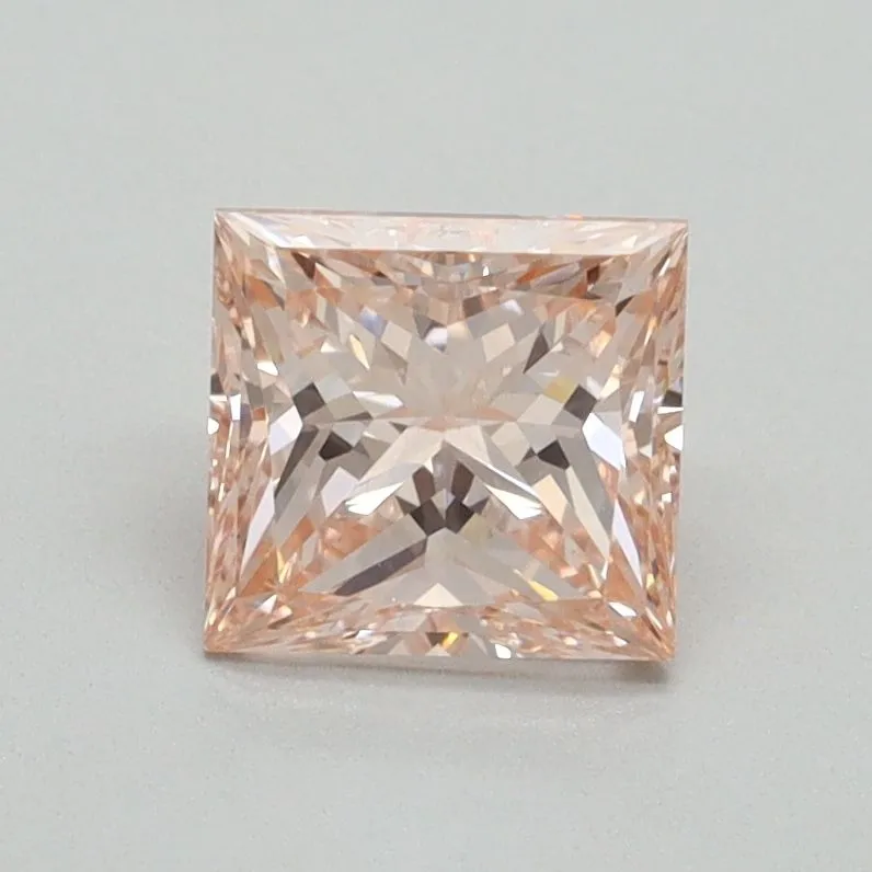 1.03ct PRINCESS Fancy Intense Pink VVS2 Coloured Lab diamond