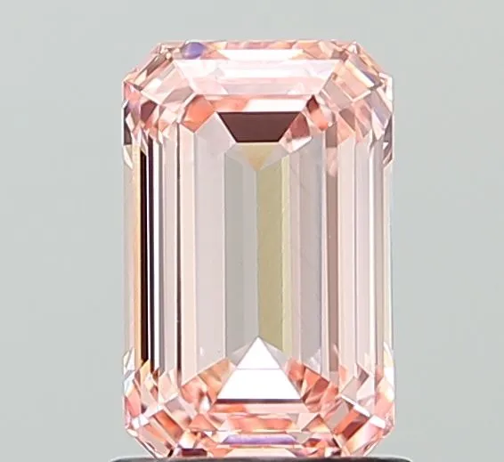 1.55ct EMERALD Fancy Intense Pink VVS2 Coloured Lab diamond