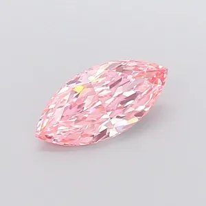 1.73ct MARQUISE Fancy Vivid Pink VS1 Coloured Lab diamond