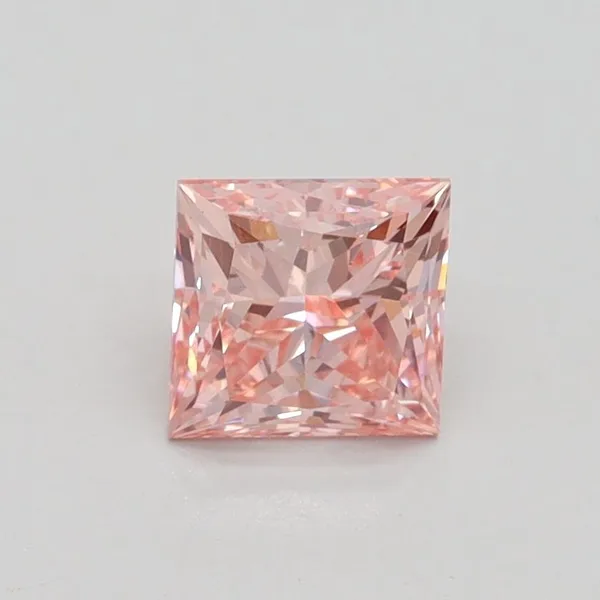 0.86ct PRINCESS Fancy Intense Pink VS2 Coloured Lab diamond