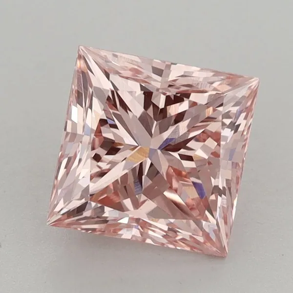 2.45ct PRINCESS Fancy Intense Pink VS1 Coloured Lab diamond