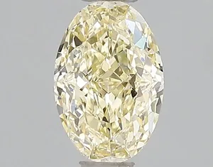 1.1ct OVAL Fancy Intense Yellow VS2 Coloured Lab diamond
