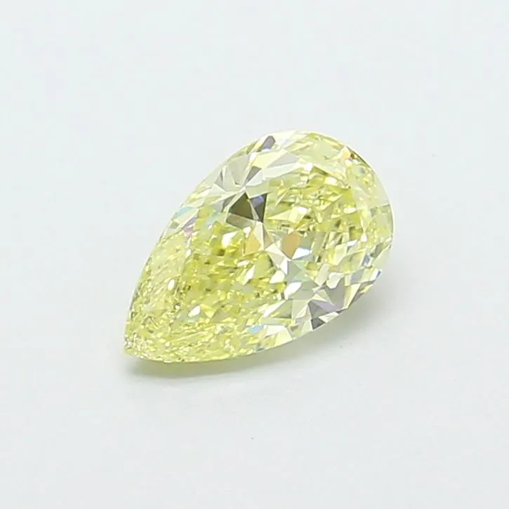 0.63ct PEAR Fancy Yellow VS2 Coloured Lab diamond