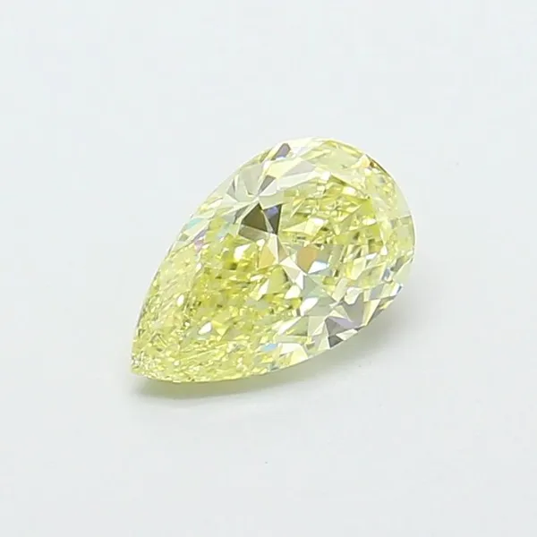 0.63ct PEAR Fancy Yellow VS2 Coloured Lab diamond