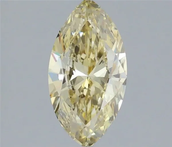 1.34ct MARQUISE Fancy Intense Yellow VS1 Coloured Lab diamond