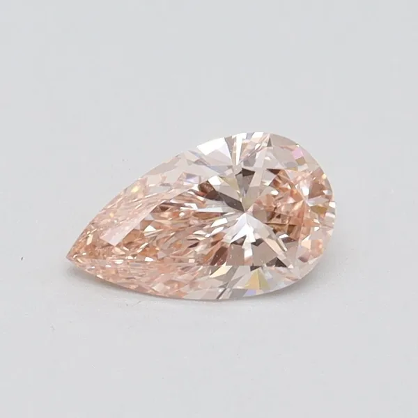 0.5ct PEAR Fancy Pink VVS2 Coloured Lab diamond
