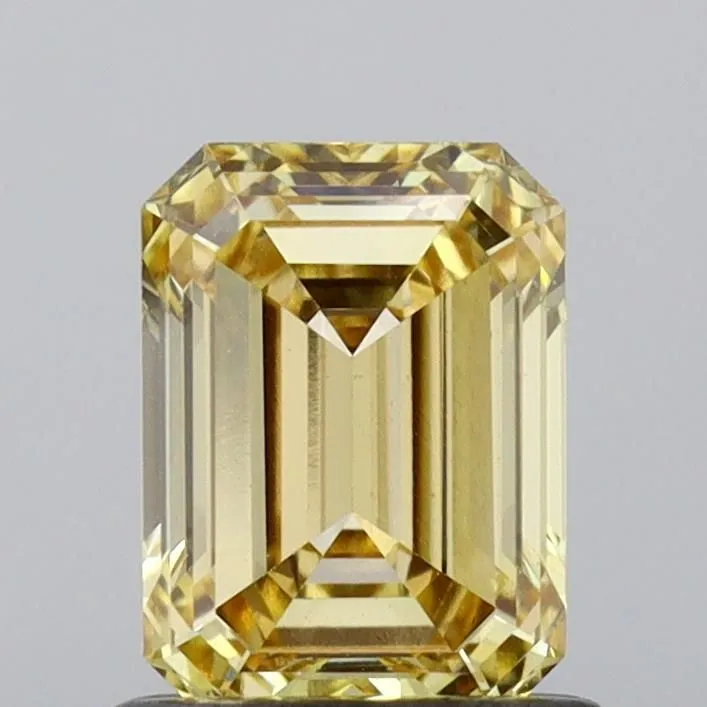 1.05ct EMERALD Fancy Yellow VS1 Coloured Lab diamond