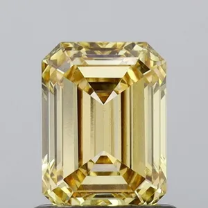 1.05ct EMERALD Fancy Yellow VS1 Coloured Lab diamond