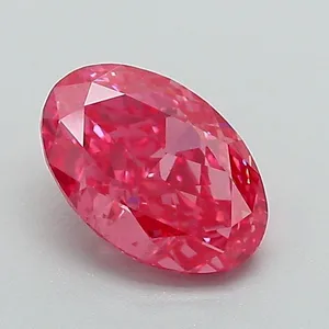 1.04ct OVAL Fancy Vivid Pink VS1 Coloured Lab diamond