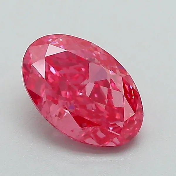 1.04ct OVAL Fancy Vivid Pink VS1 Coloured Lab diamond