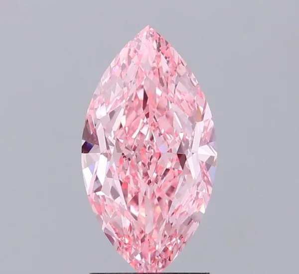 2.26ct MARQUISE Fancy Vivid Pink VVS2 Coloured Lab diamond