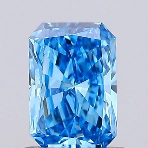 0.76ct RADIANT Fancy Vivid Blue VS1 Coloured Lab diamond