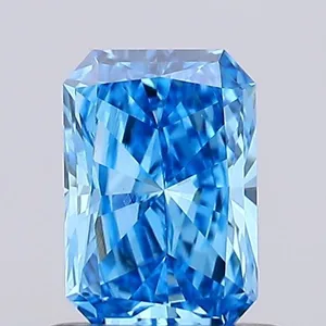 0.76ct RADIANT Fancy Vivid Blue VS1 Coloured Lab diamond