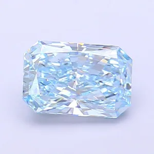 1.26ct RADIANT Fancy Vivid Blue VVS2 Coloured Lab diamond