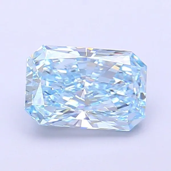 1.26ct RADIANT Fancy Vivid Blue VVS2 Coloured Lab diamond