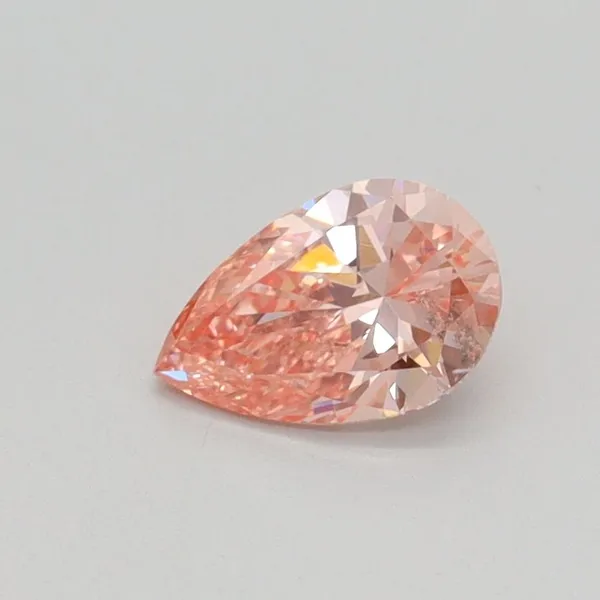 0.5ct PEAR Fancy Intense Pink SI2 Coloured Lab diamond