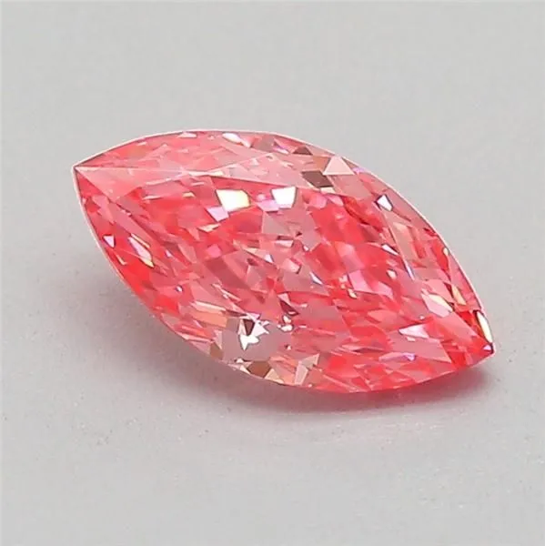 0.52ct MARQUISE Fancy Vivid Pink VS1 Coloured Lab diamond
