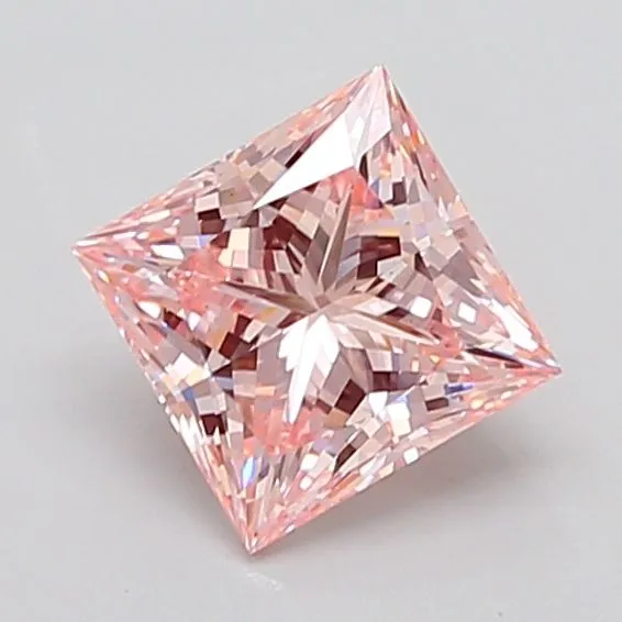 2.52ct PRINCESS Fancy Intense Pink VS2 Coloured Lab diamond