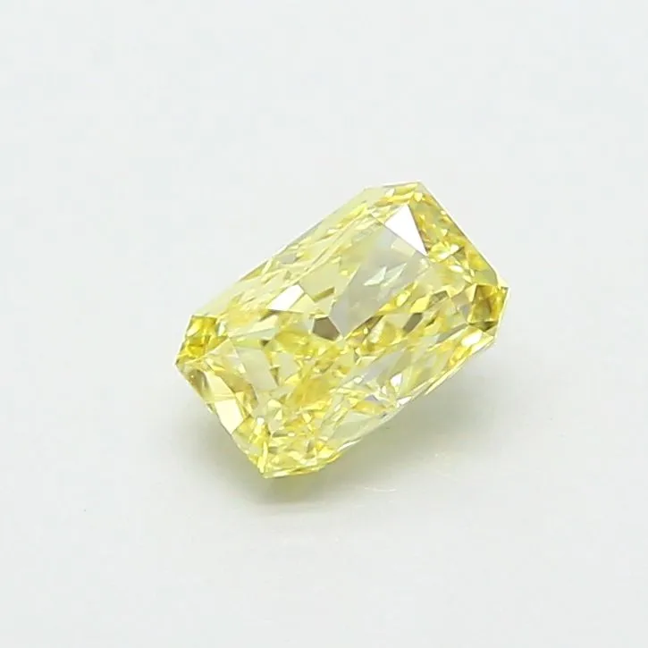 0.74ct RADIANT Fancy Yellow VVS2 Coloured Lab diamond