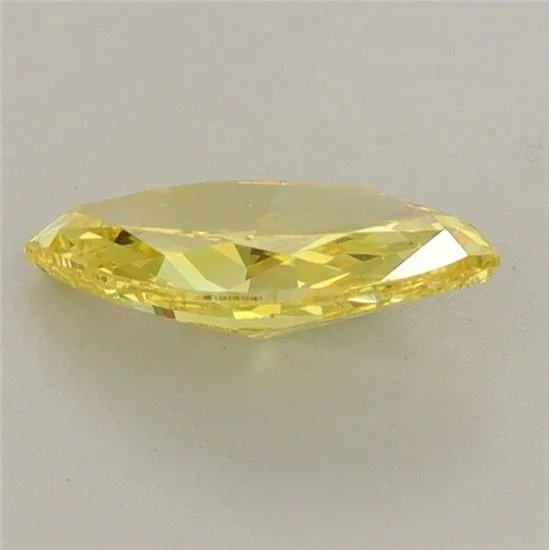 0.63ct MARQUISE Fancy Vivid Yellow VS1 Coloured Lab diamond
