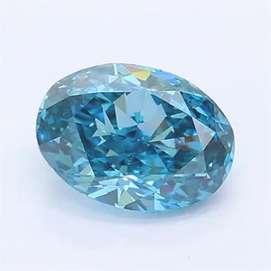 1.03ct OVAL Fancy Vivid Blue VS1 Coloured Lab diamond