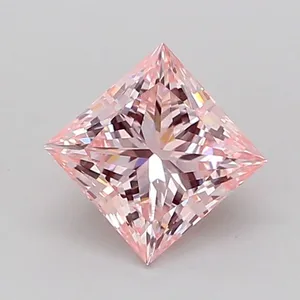 1.01ct PRINCESS Fancy Pink VVS2 Coloured Lab diamond