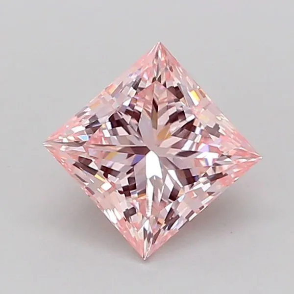 1.01ct PRINCESS Fancy Pink VVS2 Coloured Lab diamond