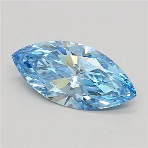 2.85ct MARQUISE Fancy Vivid Blue VS1 Coloured Lab diamond