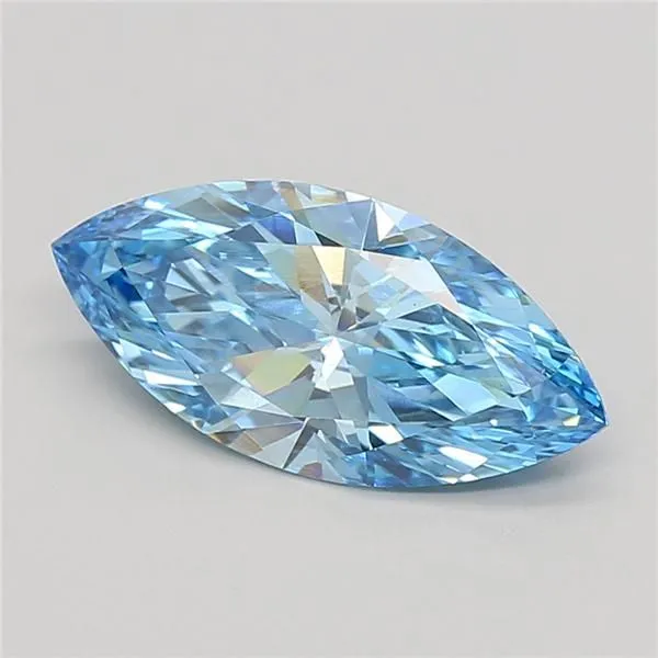 2.85ct MARQUISE Fancy Vivid Blue VS1 Coloured Lab diamond