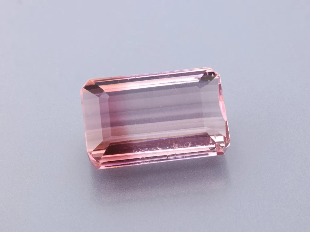 5.98ct Parti Tourmaline, Emerald Cut gemstone