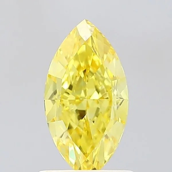1.09ct MARQUISE Fancy Vivid Yellow VVS2 Coloured Lab diamond