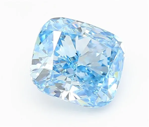 1.05ct CUSHION Fancy Vivid Blue VVS2 Coloured Lab diamond
