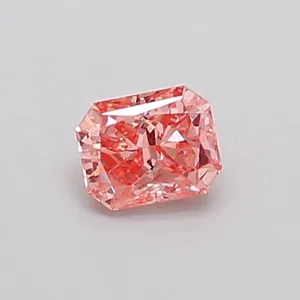 0.31ct RADIANT Fancy Vivid Pink VS1 Coloured Lab diamond