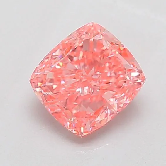 1.24ct CUSHION Fancy Vivid Pink VVS2 Coloured Lab diamond
