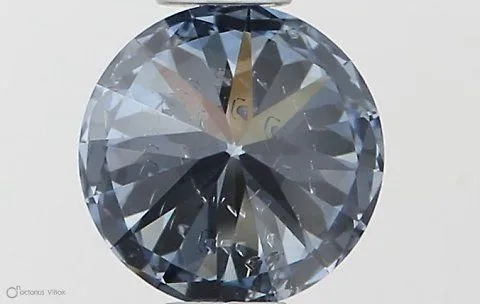 0.53ct ROUND Fancy Vivid Blue SI2 Coloured Lab diamond