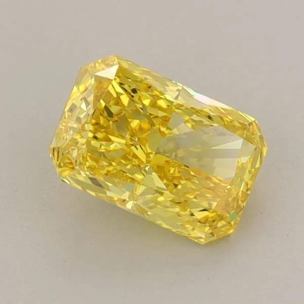 1.02ct RADIANT Fancy Vivid Yellow VS1 Coloured Lab diamond