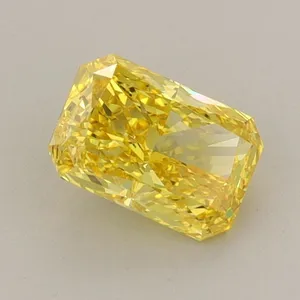 1.02ct RADIANT Fancy Vivid Yellow VS1 Coloured Lab diamond
