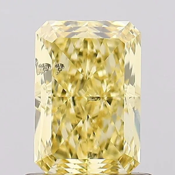 1.02ct RADIANT Fancy Vivid Yellow SI2 Coloured Lab diamond