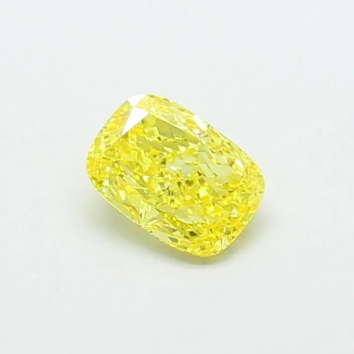 1.04ct CUSHION Fancy Vivid Yellow VVS2 Coloured Lab diamond