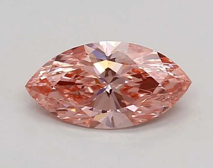 0.75ct MARQUISE Fancy Vivid Pink VVS2 Coloured Lab diamond